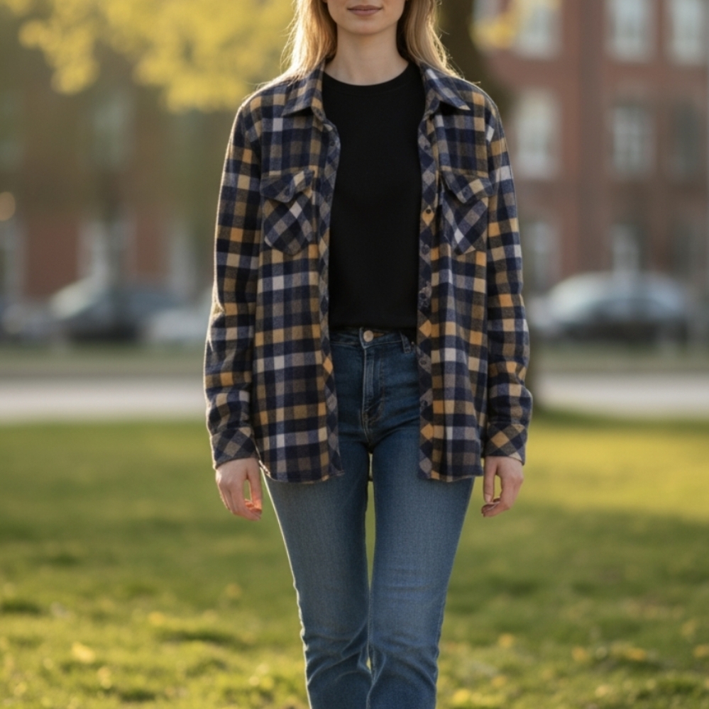 Tomboy jeans | Flannel Button Up Shirt XL
